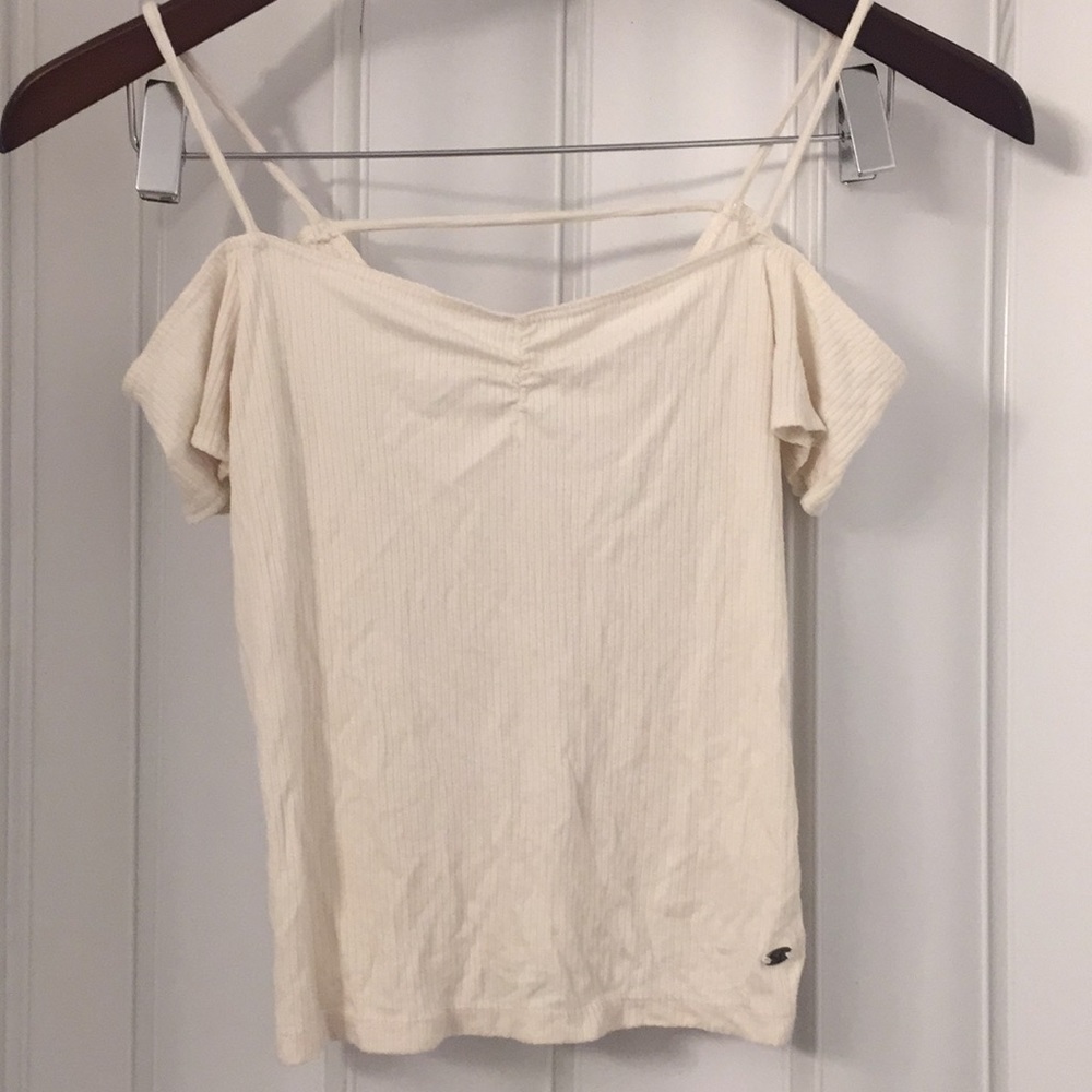 American Eagle White off the shoulder crop top